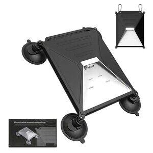 Starlink Mini Dish Silicone Protective Cover & Suction Cup Mount - Car/RV/Boat